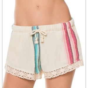 Vintage Havana Surf Gypsy crochet trim cover short